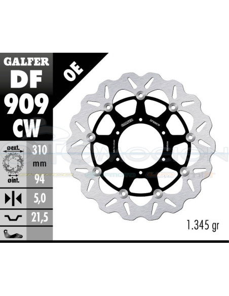 DISC WAVE FLOATING COMPLETE (C  ALU ) 310X5MM HONDA ST 1300 PAN-EUROPEAN (FRONT)