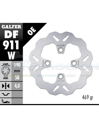 DISC WAVE FIXED 190X4MM HONDA MSX 125 (REAR)