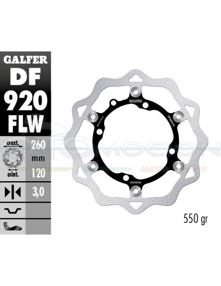 DISC WAVE FLOATING (C  STEEL) 260X3MM SHERCO ENDURO 2014- FORK WP (FRONT)