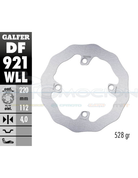 DISC WAVE FIXED SOLID 220X4MM SHERCO ENDURO 2014- (REAR)