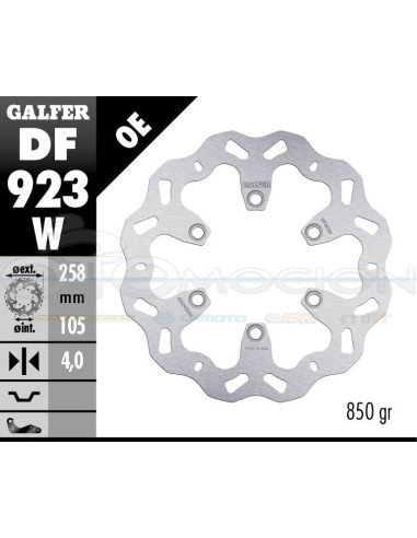 DISC WAVE FIXED 258X4MM AKT TT 250 ADVENTOUR (REAR)