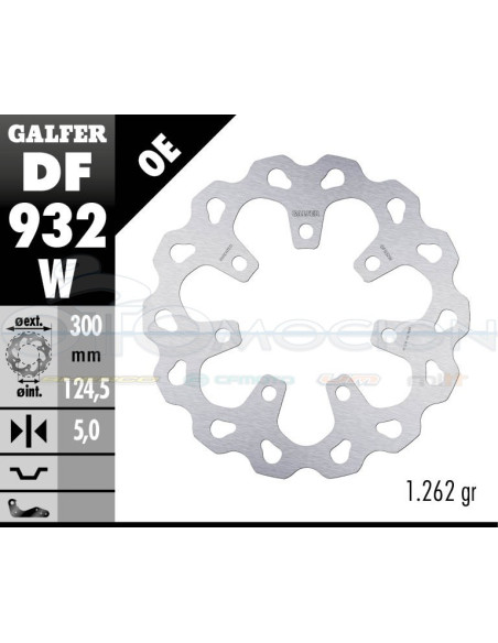 DISC WAVE FIXED 300X5MM HARLEY DAVIDSON CHISER OR SLICER WHEEL 09-18 (FRONT)