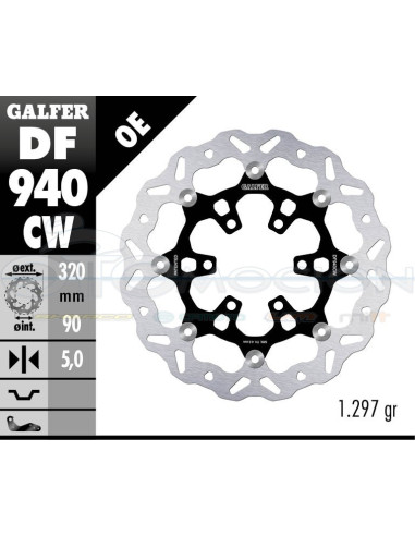 DISC WAVE FLOATING COMPLETE (C  ALU ) 320X5MM KTM RC 390 - 390 DUKE 2017- (FRONT)