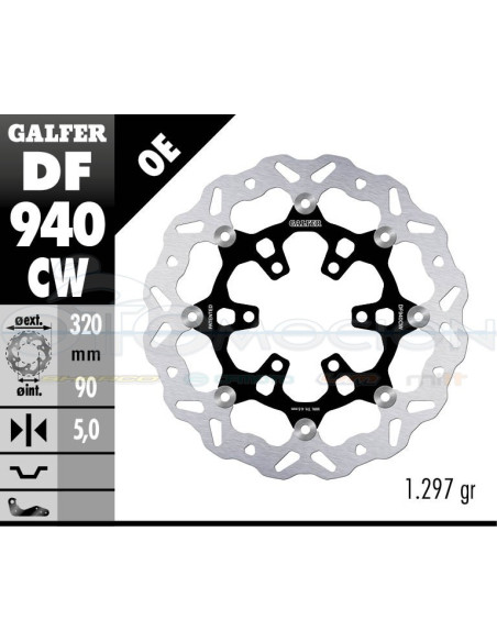 DISC WAVE FLOATING COMPLETE (C  ALU ) 320X5MM KTM RC 390 - 390 DUKE 2017- (FRONT)