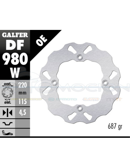 BRAKE DISC 220X4,5MM UTV MAVERICK 1000 FRONT