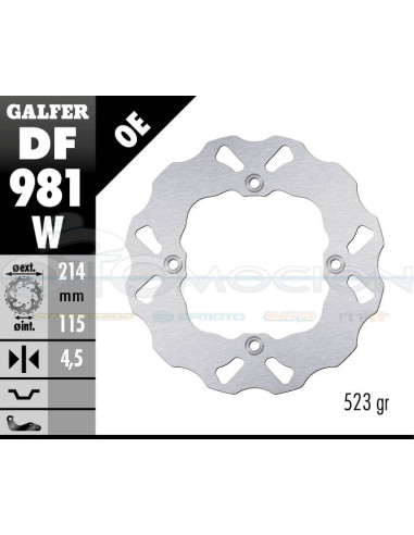 BRAKE DISC 214X4,5MM UTV MAVERICK 1000 REAR