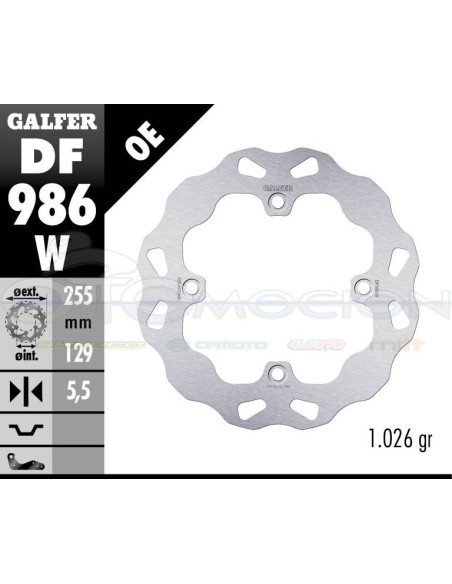 DISC WAVE FIXED 255X5,5MM YAMAHA YXZ 1000 2019 (FRONT)