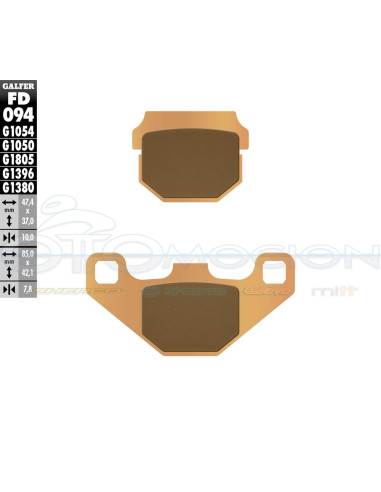 SINTER SCOOTER BRAKE PADS SCUTUM  REAR 