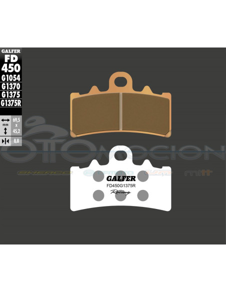 SINTER SPORT RACING BRAKE PADS KTM DUKE 125-200-390 - RC 125-200-390 (FRONT)