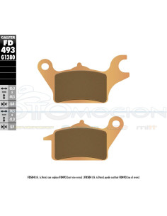 SINTER SCOOTER BRAKE PADS YAMAHA TRICITY 125 (FRONT LEFT)