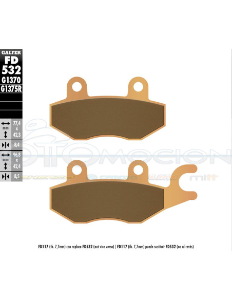 SINTER STREET BRAKE PADS KAWASAKI NINJA 400 (FRONT)