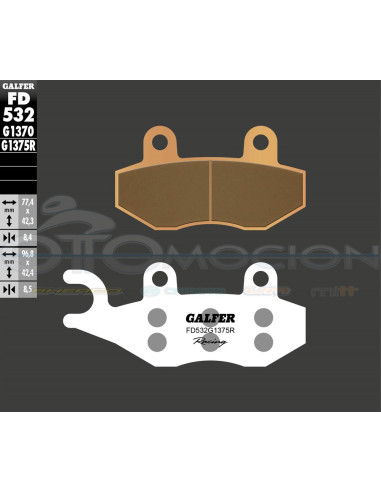 SINTER SPORT RACING BRAKE PADS KAWASAKI NINJA 400 2018 (FRONT)