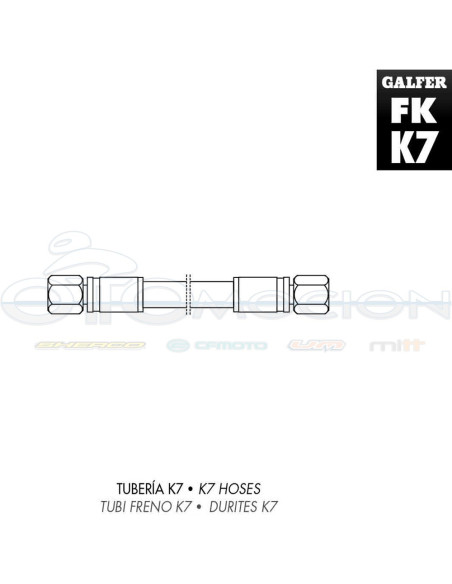 K7 20CM METALLIC LINE RED-BRASS