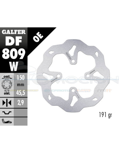 DISC WAVE FIXED 150X2,9MM GAS GAS - MONTESA - SHERCO - TRS TRAIL (REAR)