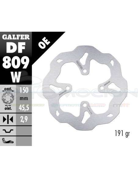 DISC WAVE FIXED 150X2,9MM GAS GAS - MONTESA - SHERCO - TRS TRAIL (REAR)