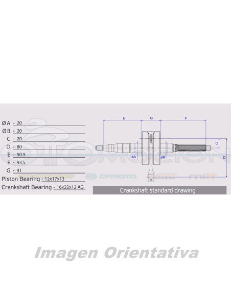 CIGÜEÑAL, BULON DE 12MM