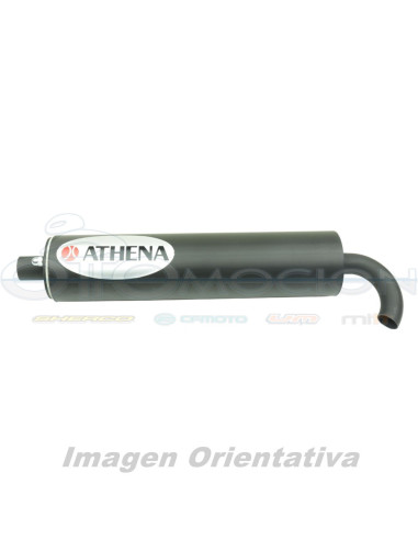 SILENCIOSO DE ALUMINIO 60X250 MM CON BOCA INTERIOR  Ø 20 MM PER 50-80 CC