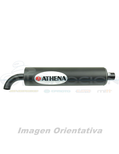 SILENCIOSO DE ALUMINIO 60X250 MM CON BOCA INTERIOR  Ø 22 MM PER 50-80 CC