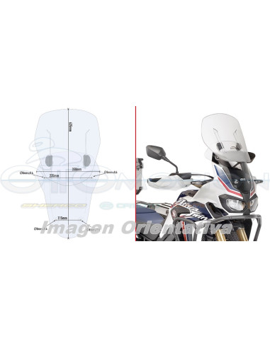 PARABRISAS AIRFLOW P-KITAOHONDA AFRICA TWIN CRFL 1000 16