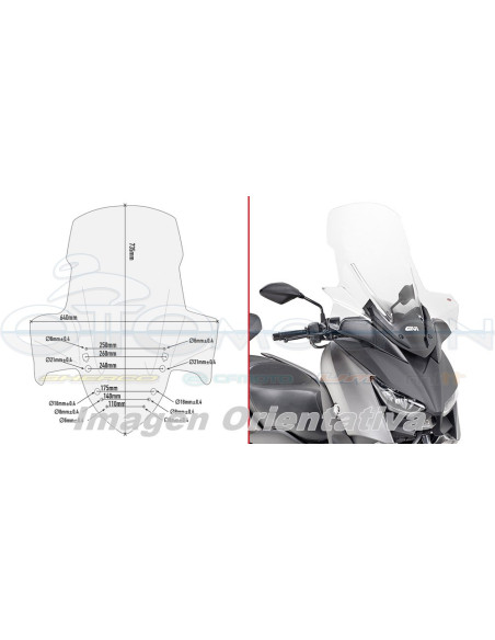 PARABRISAS P-KITAO YAMAHA XMAX 300-400-125 17-18