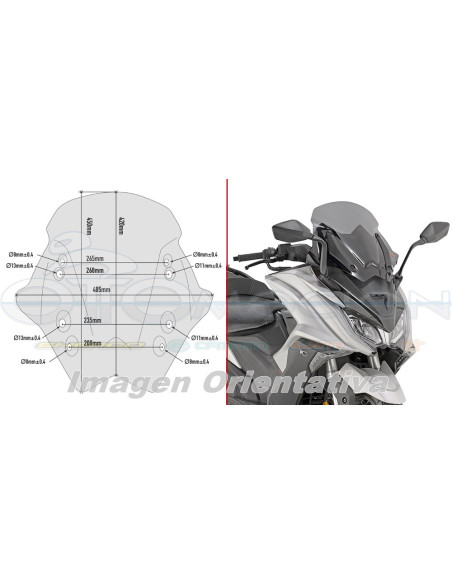 PARABRISAS P-KITAO KYMCO AK 550 17