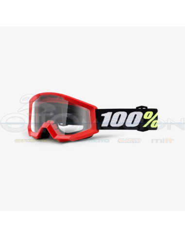 GAFAS 100% STRATA MINI ROJO-TRANSPARENTE