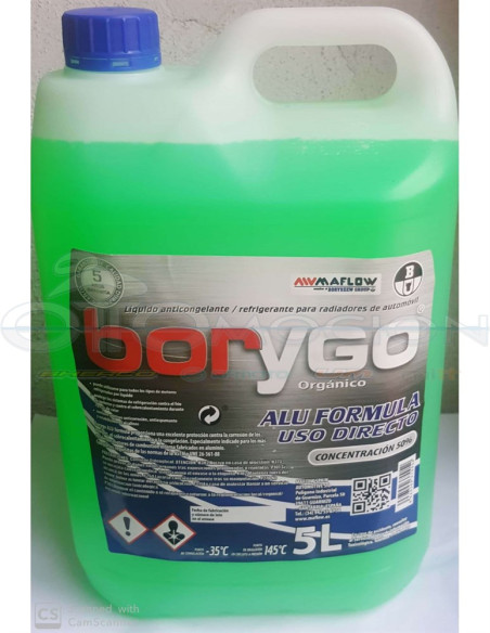 ANTICONGELANTE BORYGO 30% VERDE 5LITROS