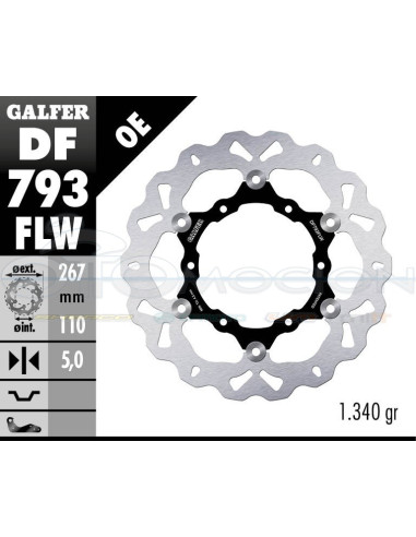 DISC WAVE FLOATING (C  STEEL) 267X5MM KTM 1190 ADVENTURE REAR